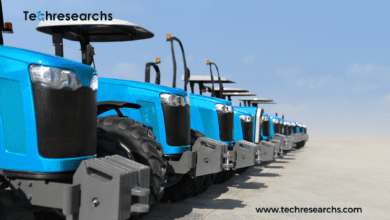 A picture showing Self-driving electric tractors